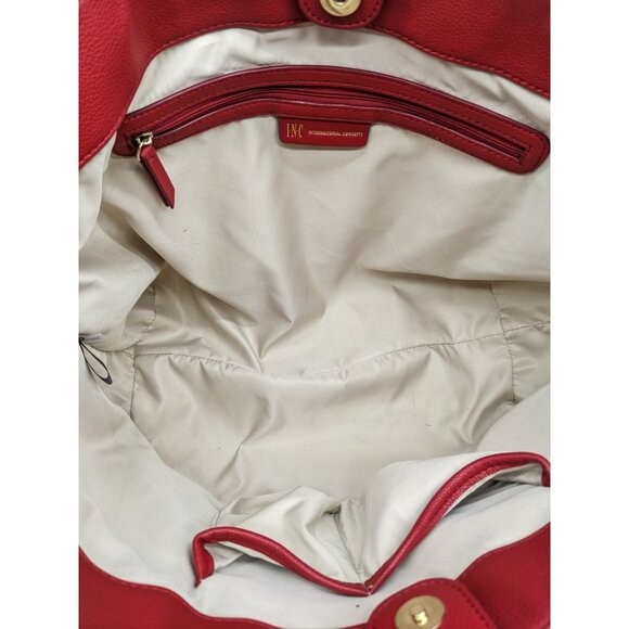 INC International Concepts Zoiey chain strap women's XL tote bag --RED - Picture 11 of 11